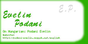 evelin podani business card